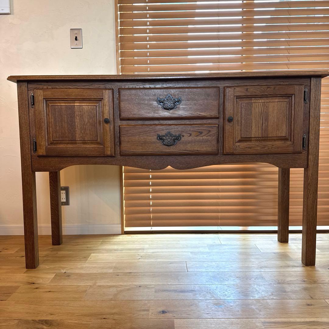 美品 アメリカ製 サイドボード オーク材 アンティーク ヴィンテージ