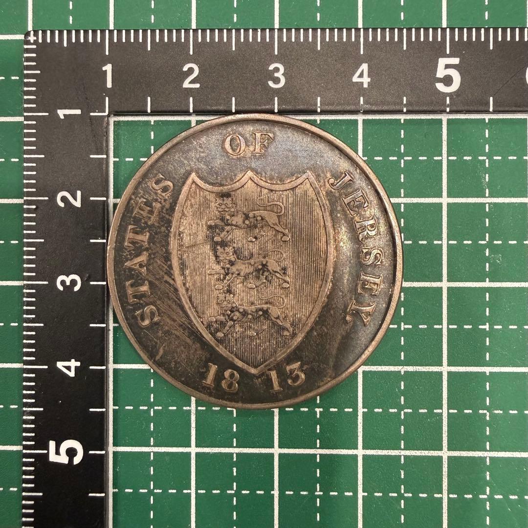 ツ*モ様 No.54 アンティーク 英領 ジャージー 島 1813 3シリング