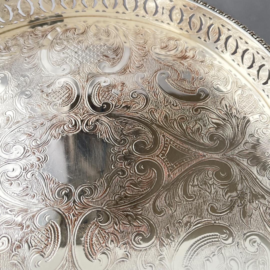 【英国】 ギャラリートレー / ドリンクトレー 25cm ボールフット