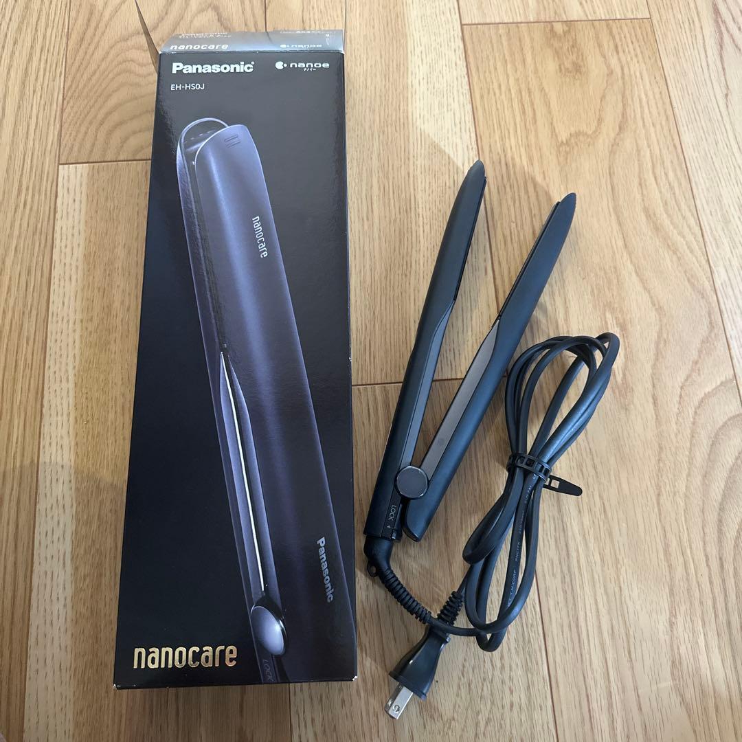 美品Panasonicストレートアイロン ナノケア ブラック EH-HS0J