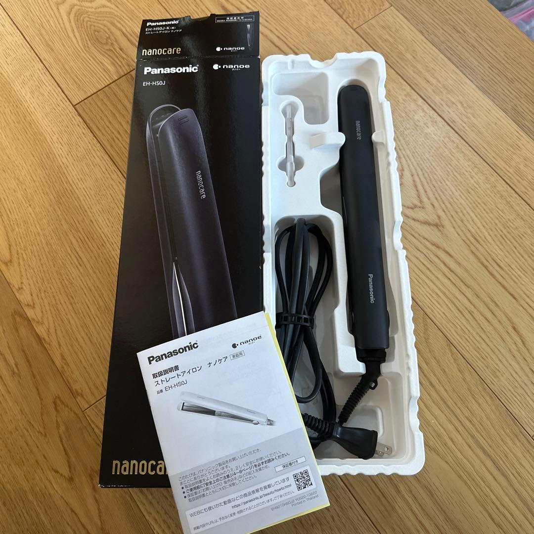 美品Panasonicストレートアイロン ナノケア ブラック EH-HS0J