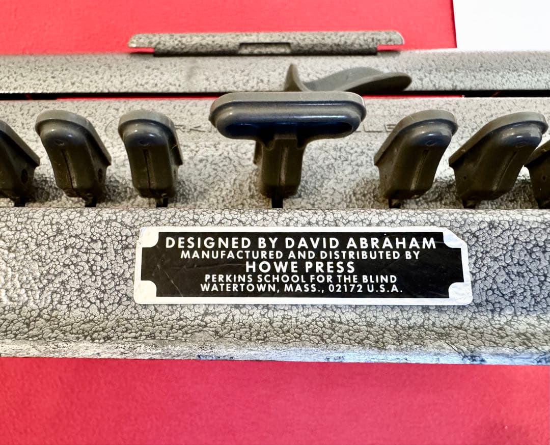 点字タイプライター PERKINS BRAILLER 末長くご利用ください。