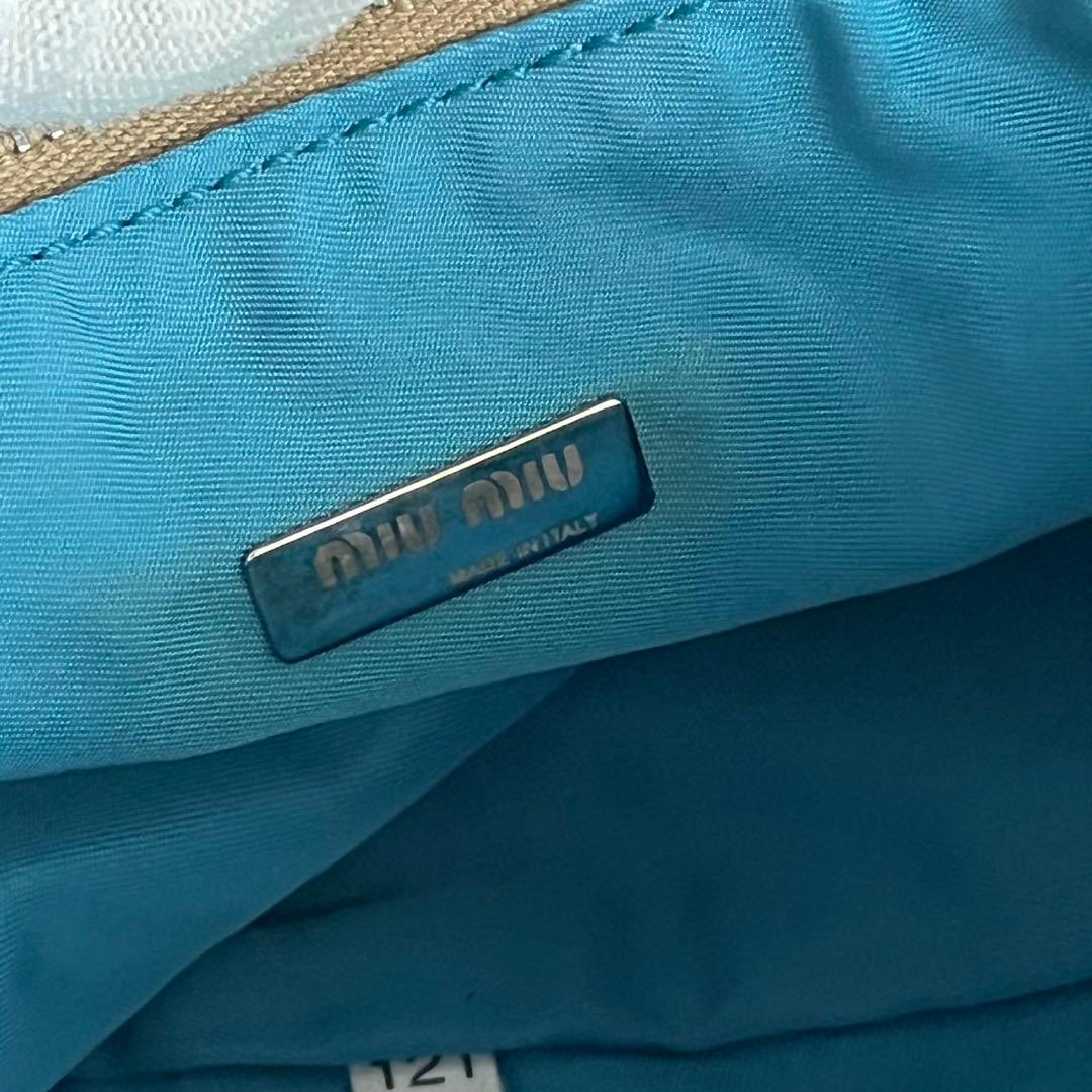 ✨未使用級✨　MIUMIU ハンドバッグ　バニティー　ナイロン　水色