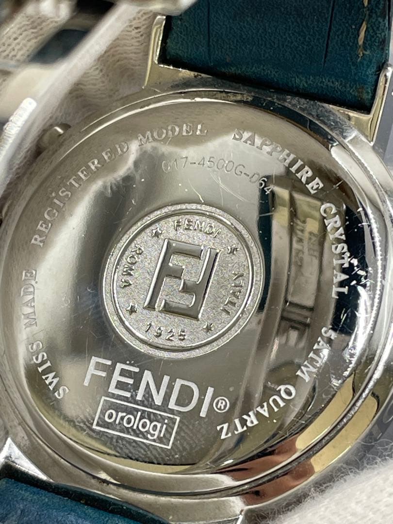 M148 FENDI フェンディ クロノグラフ 腕時計 クオーツ 青文字盤