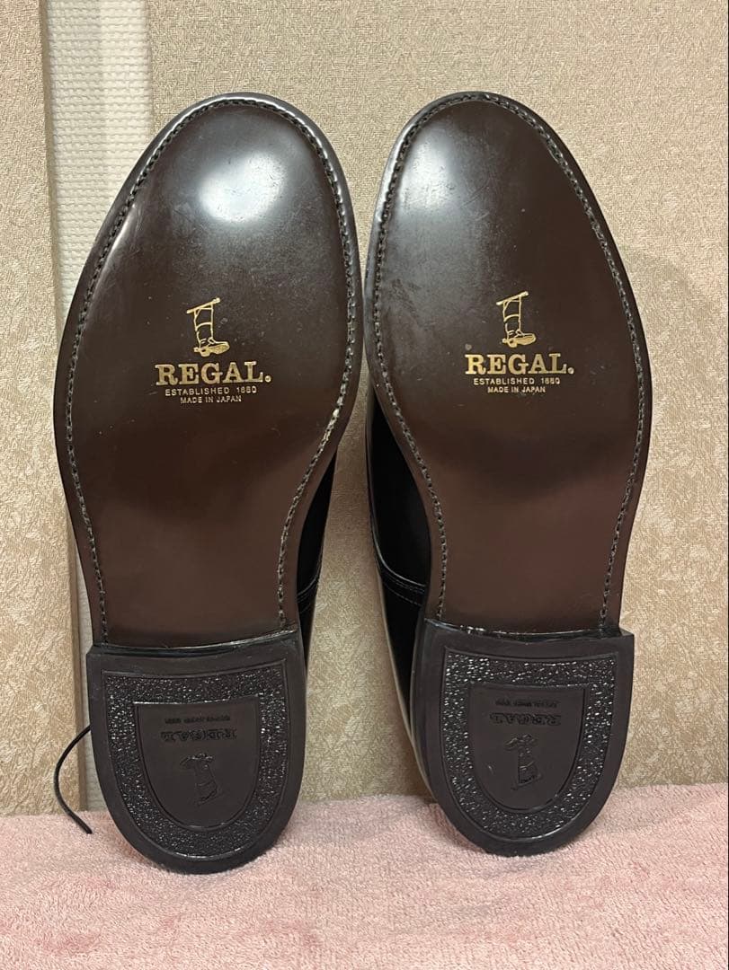 【未使用】REGAL 革靴　レザーシューズ　プレーントゥ　ブラック　24.0cm