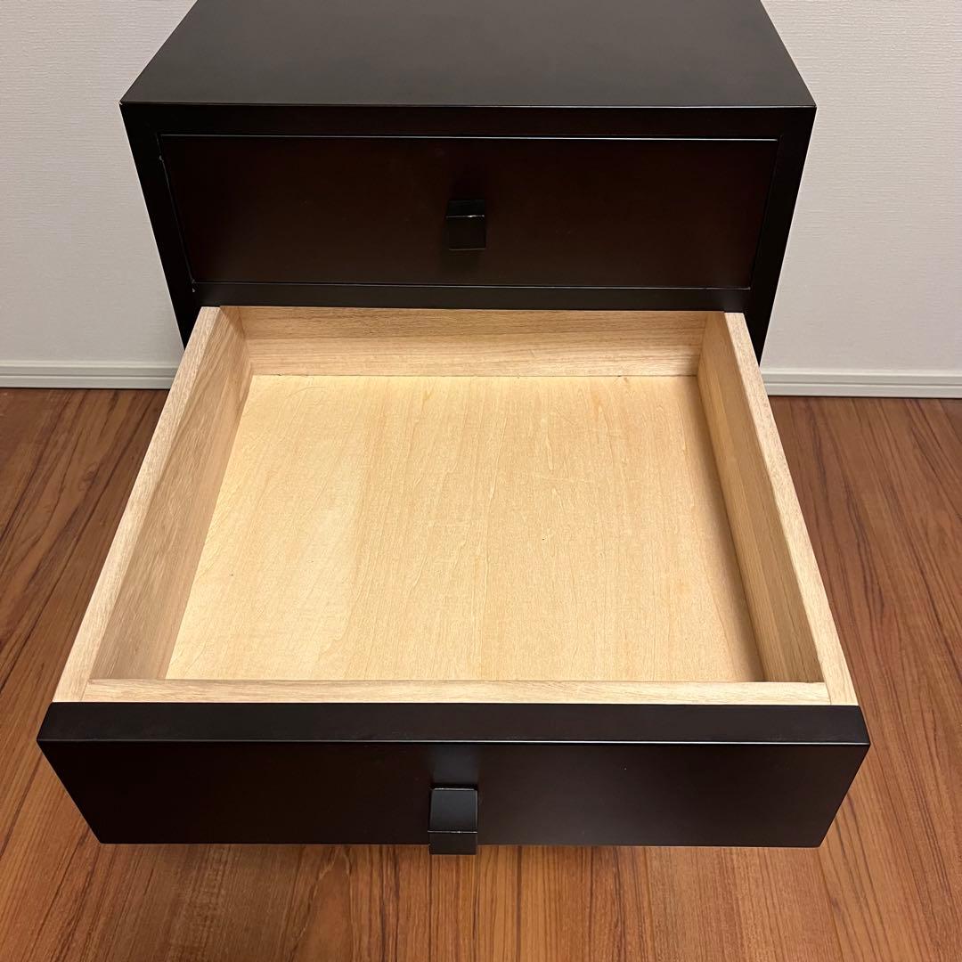 フクラ HUKLA ベッドサイド引き出し ダークブラウン