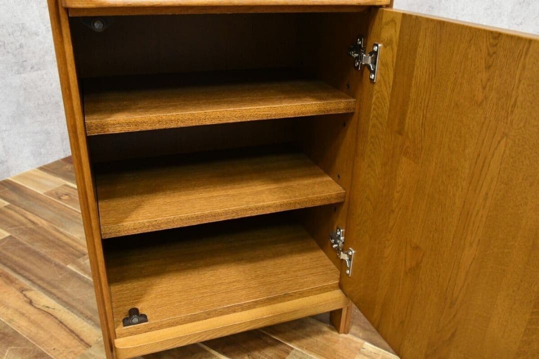 4EK131 マルニ木工 maruni 電話台 キャビネット 飾り棚 オーク材