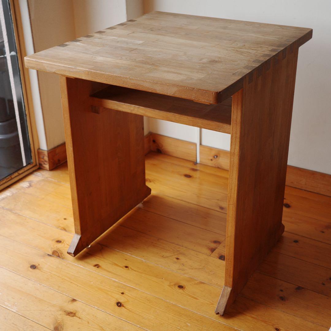 1990年代 ビンテージ デスク チーク無垢材 机 棚（天童木工 デンマーク)