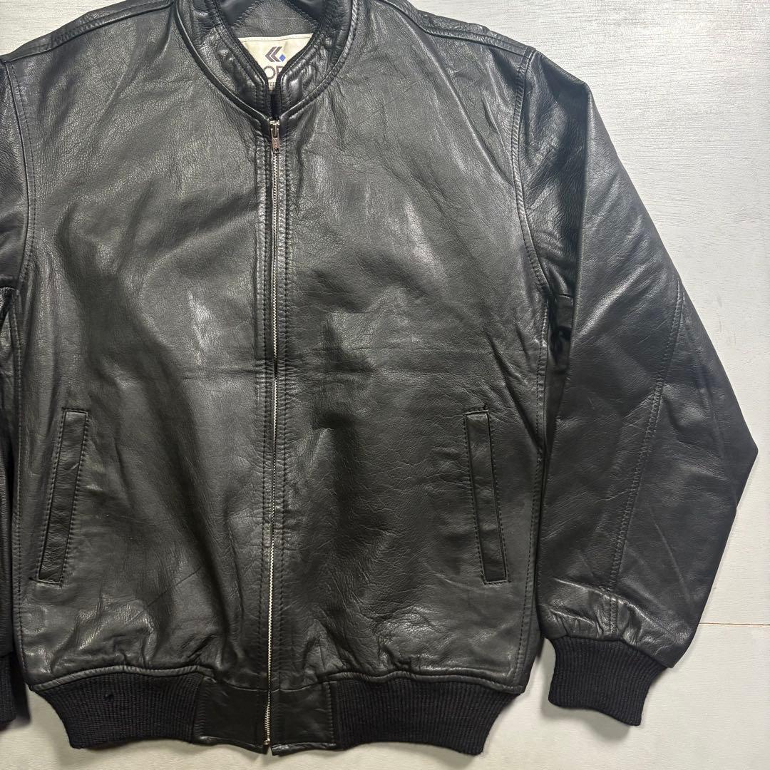 vintage レザージャケット　ブルゾン　ma-1 短丈　本革オールレザー