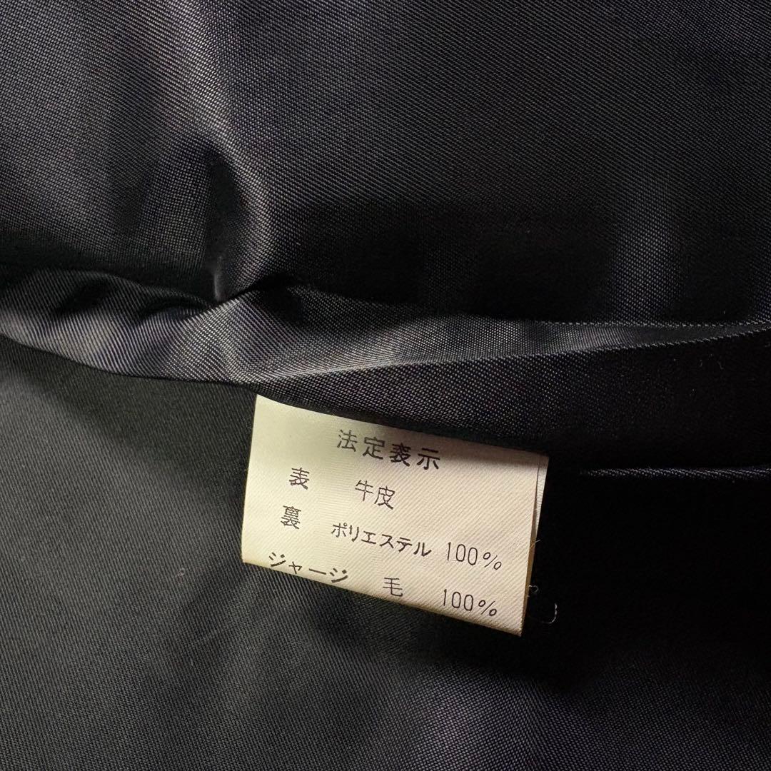 vintage レザージャケット　ブルゾン　ma-1 短丈　本革オールレザー