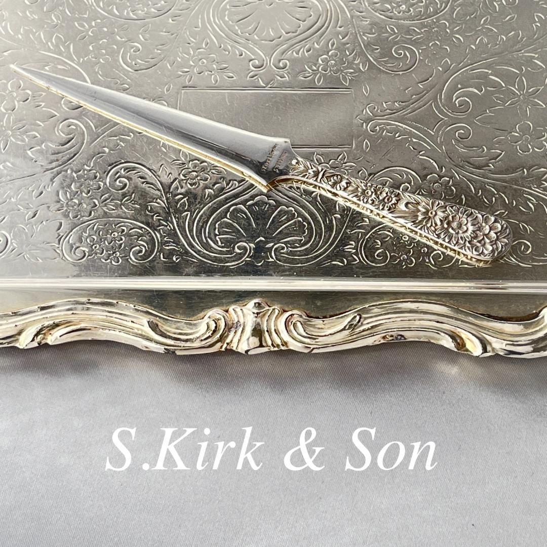 【S.Kirk & Son】【純銀】レターナイフ 花々が彩る スターリング