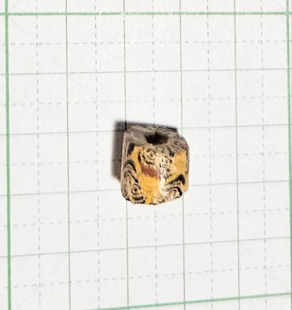 アフリカとんぼ玉　「人面」ミルフィオリ