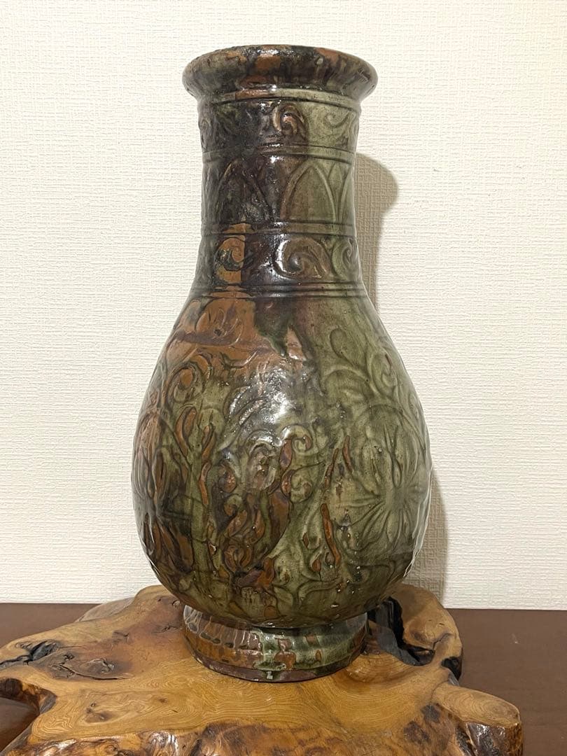 やちむん 琉球焼 壷屋焼 花瓶 花入れ 沖縄 焼き物 高さ44cm