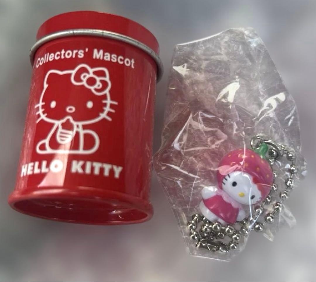 サンリオ コレクターズマスコット缶入り　ハローキティ　ミニ缶　いちご　1個限り