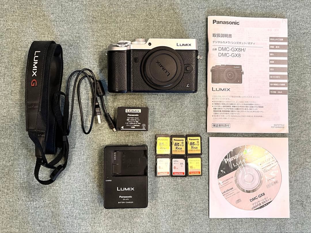 ルミックス LUMIX DMC-GX8 ボディ＋SDカード6枚＋カメラバッグ