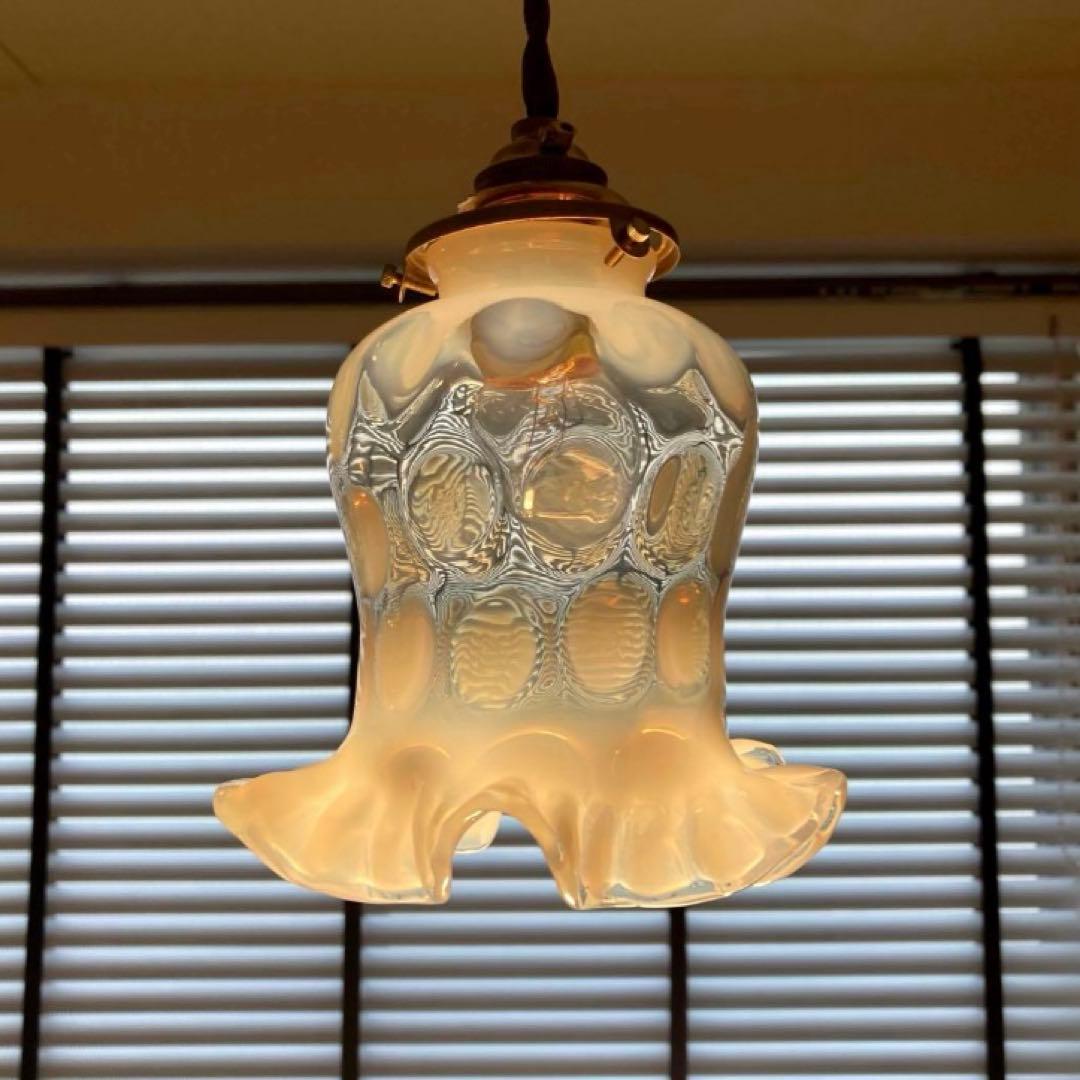 フェントン　ランプシェード　アンティーク　オパールセント