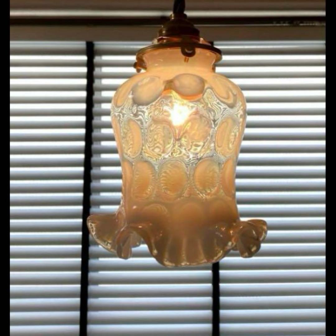 フェントン　ランプシェード　アンティーク　オパールセント