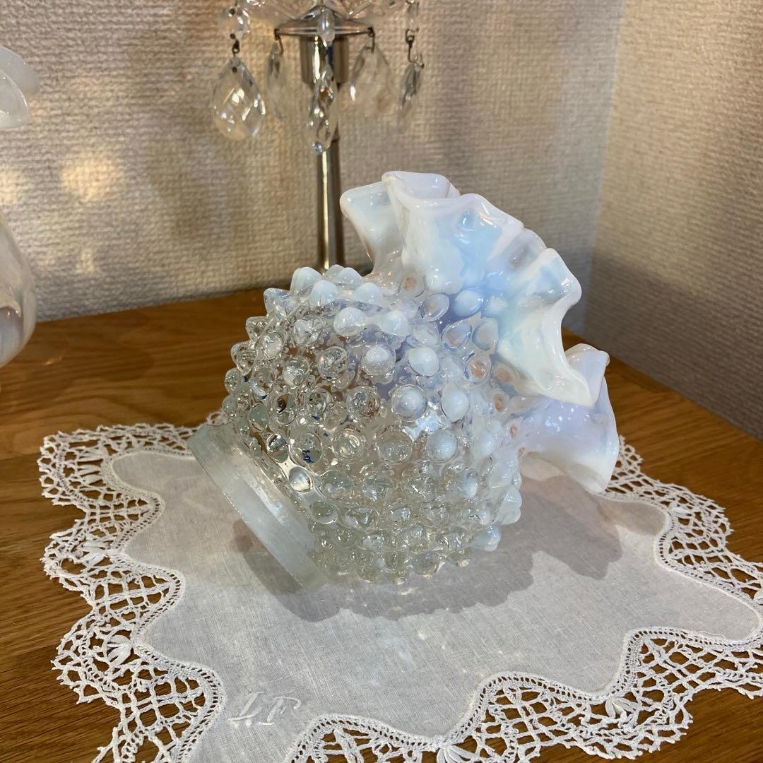 フェントン　ランプシェード　アンティーク　オパールセント