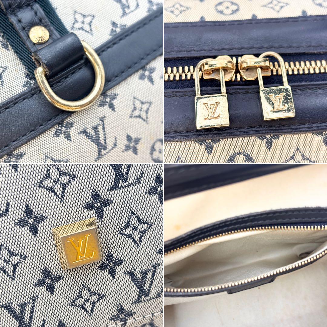 ルイ・ヴィトン モノグラムミニ M92214 ジョセフィーヌPM ブルー 青