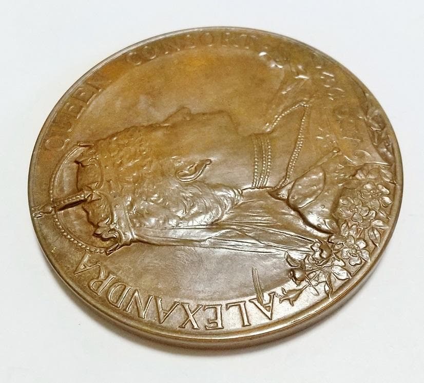 ③大型記念メダル 55mm 1902年 英国 エドワード7世戴冠式 銅貨