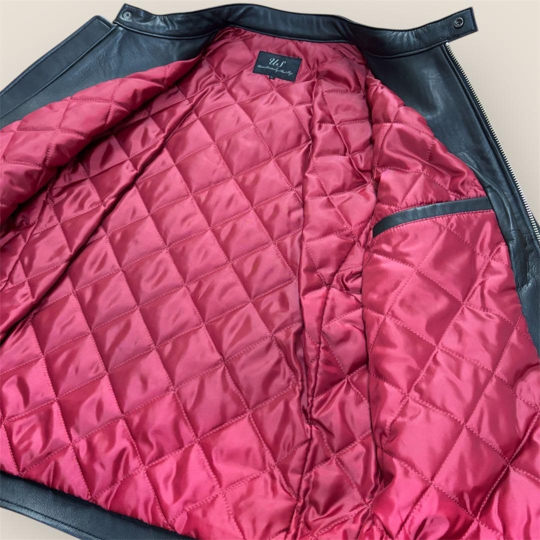 即日発送⭐️美品ユニオンステーションメンズビギ 羊革 ラムライダースジャケット L