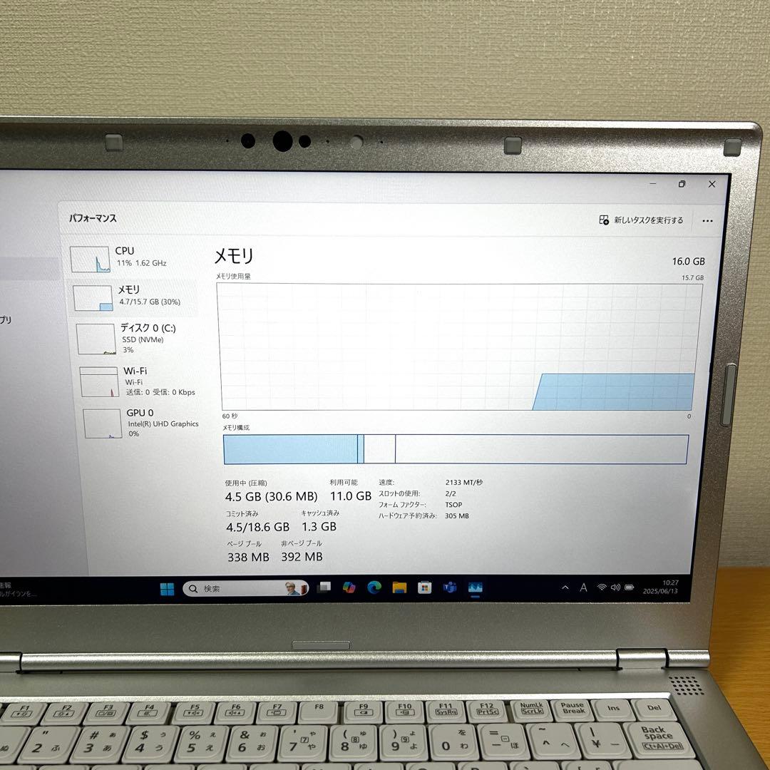 Windowsノート本体 Panasonic Let's note LV9 i7 512GB 16GB
