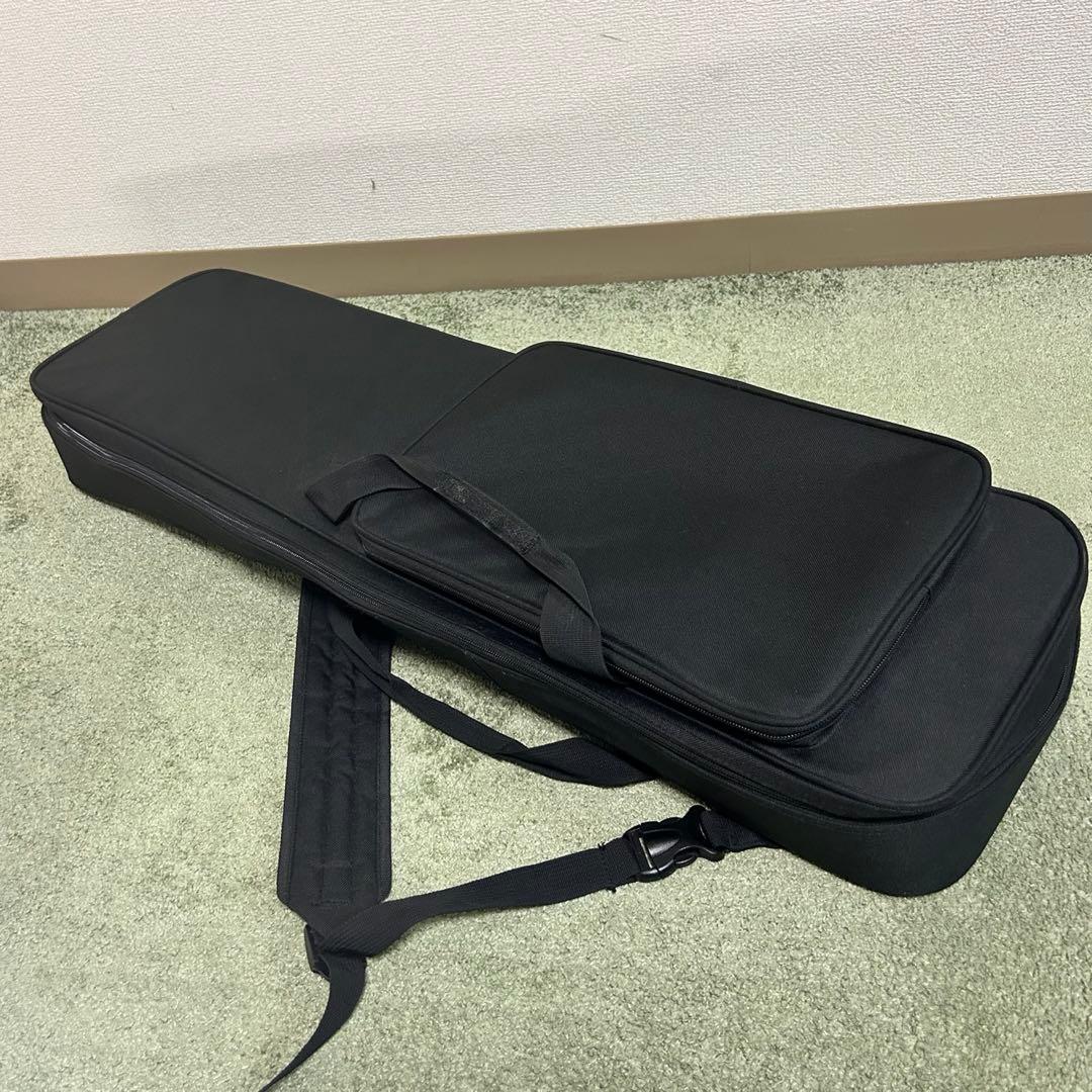 【美品】沖縄三線　蛇柄　人工皮仕様　三味線タイプ　リュックケース付き