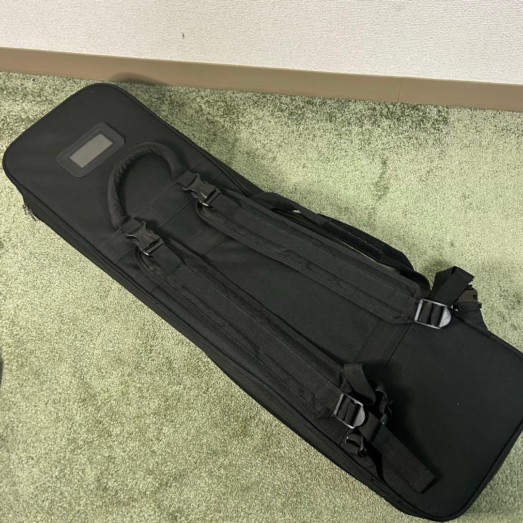 【美品】沖縄三線　蛇柄　人工皮仕様　三味線タイプ　リュックケース付き