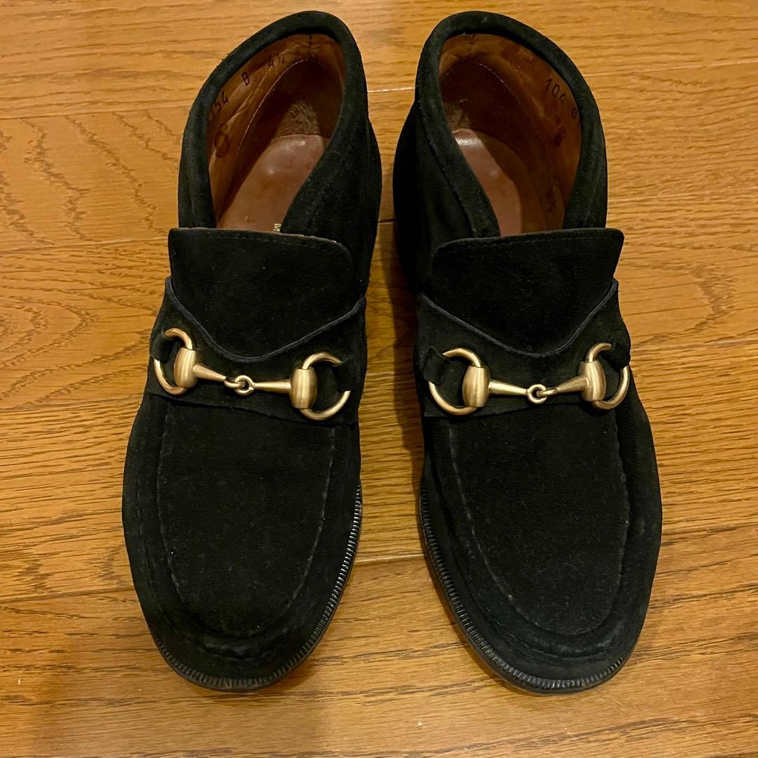 早い者勝ち！GUCCI グッチ ホースビット モカシン ブーツ スエード23.5