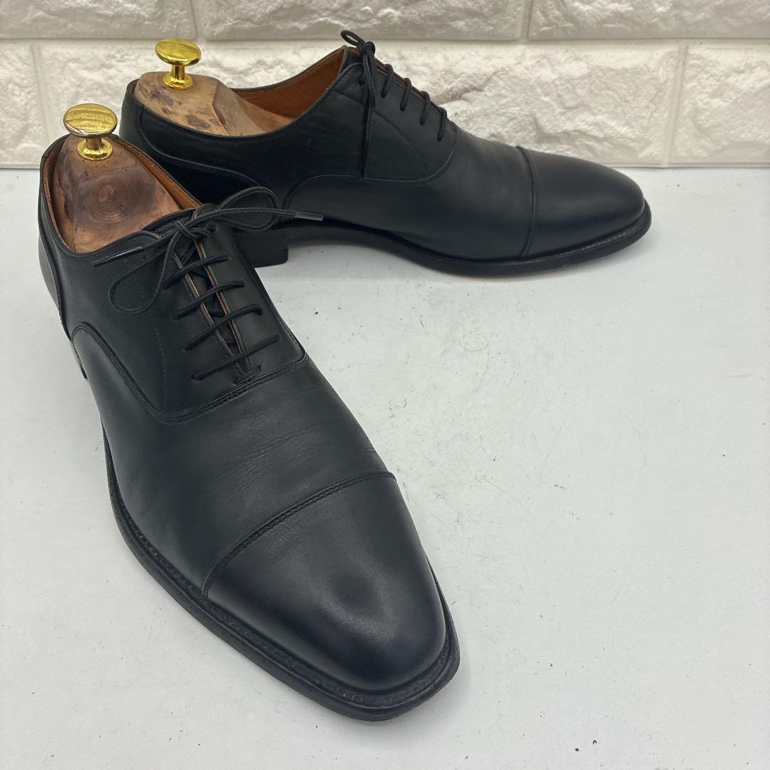 【良品】スコッチグレイン ストレートチップ 25.5 0286 ビジネス 黒