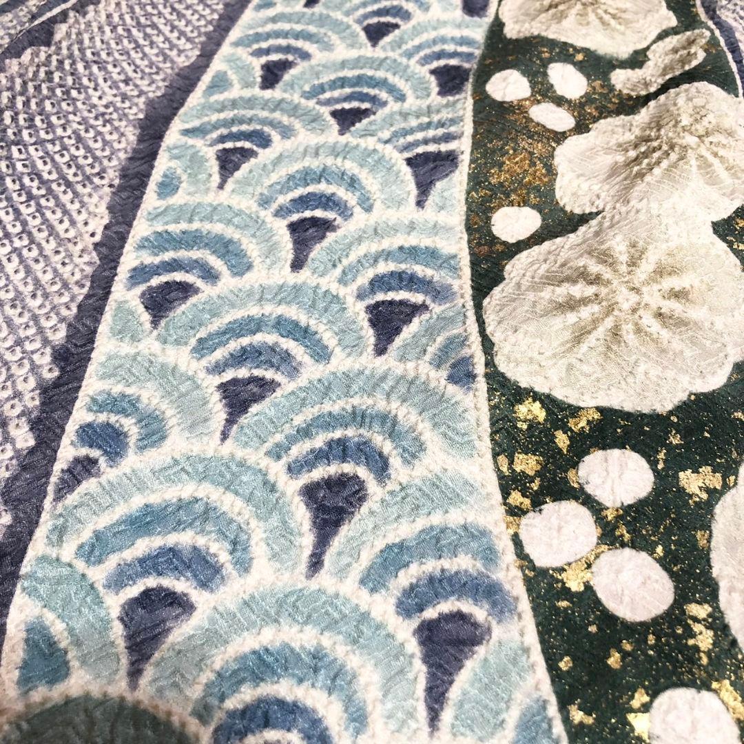 振袖フルセット(7点)・本絞り・総絞り・花模様・金彩加工・逸品