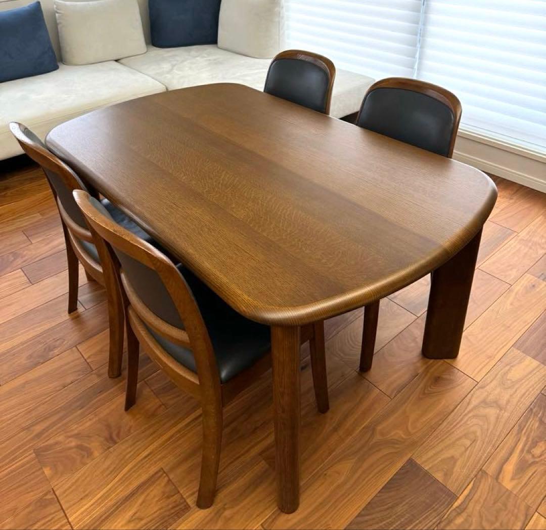 【天板再塗装】sihrakawa ダイニングテーブルセット