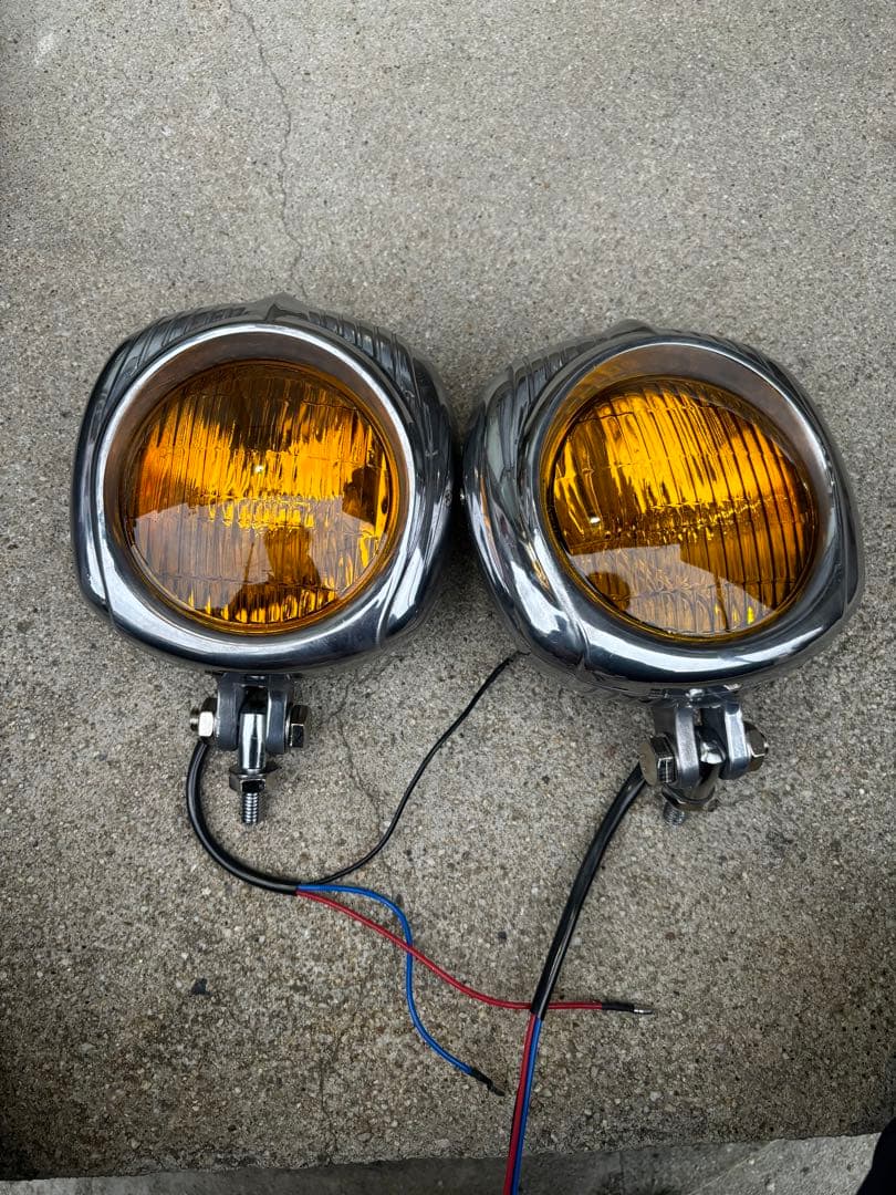 汎用ヘッドライト　2個セット　チョッパー　フリスコ等