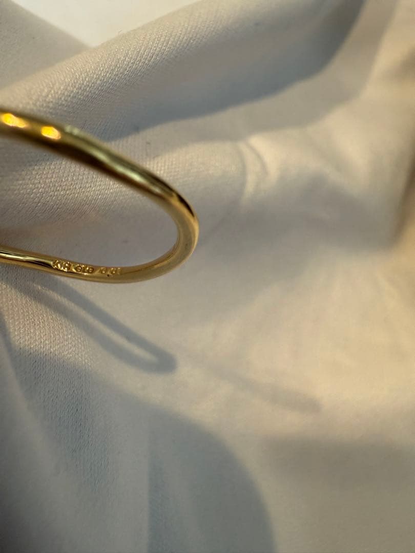 【タイムセール】ete K18 シンプル ゴールドリング