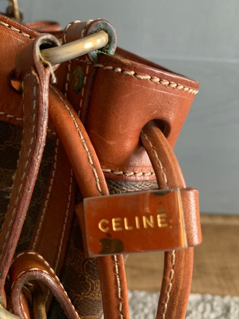 タニベン 様CELINE マカダム ショルダーバッグ 巾着 セリーヌ トリンオフ