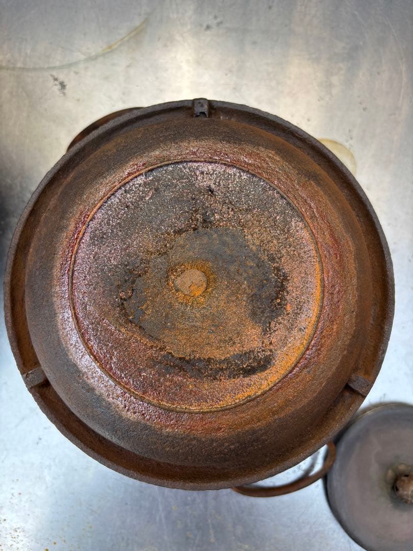 鉄製　茶釜　茶道具　レトロ　古道具　鉄瓶