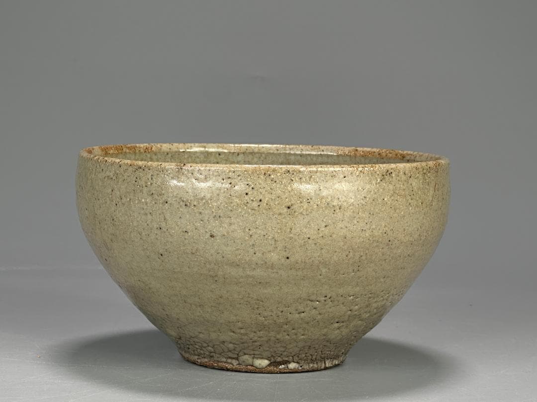 朝鮮古美術　李朝時代　茶道具　茶碗　白磁　貫入 時代　古物　韓国美術　旧蔵供箱