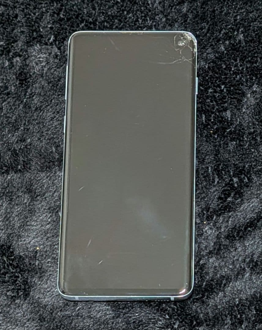 Galaxy S10 本体 ブルー　画面割れあり