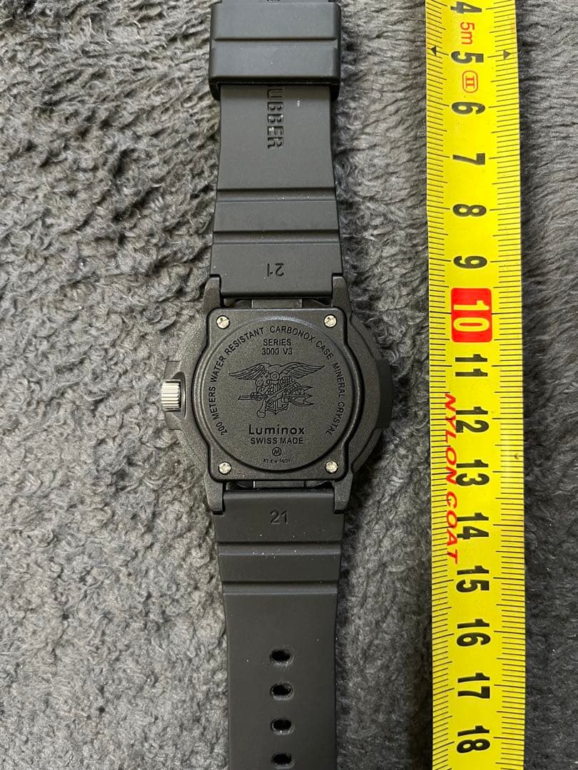 セイ　Luminox ラバーベルト時計 ブラック 200m防水