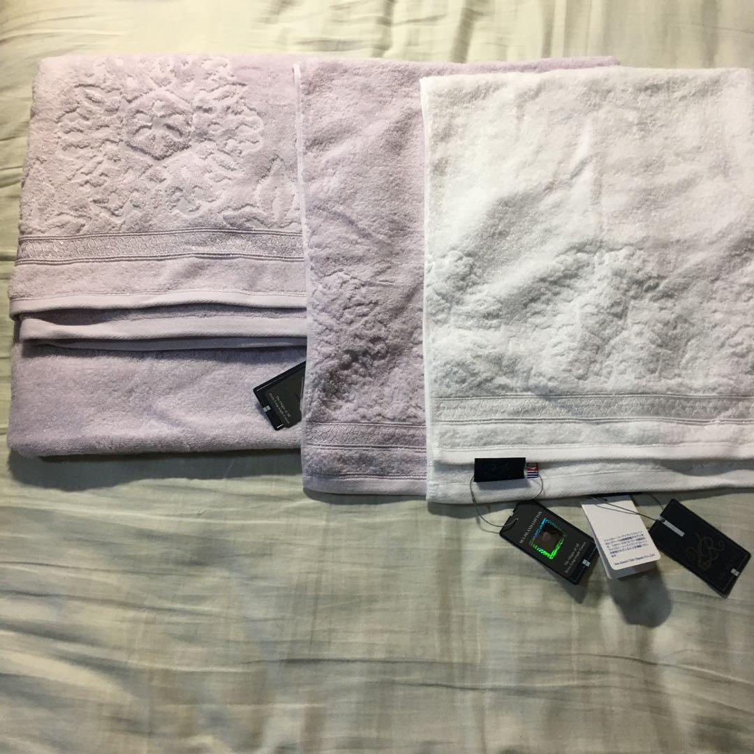 アメリカン　シーアイランドコットン　ラグジック　バスタオル1枚フェイスタオル2枚