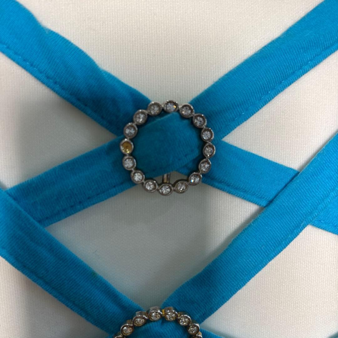 d.i.a. 平成ギャルy2k バックオープンゼブラ柄十字架英字タンクトップ