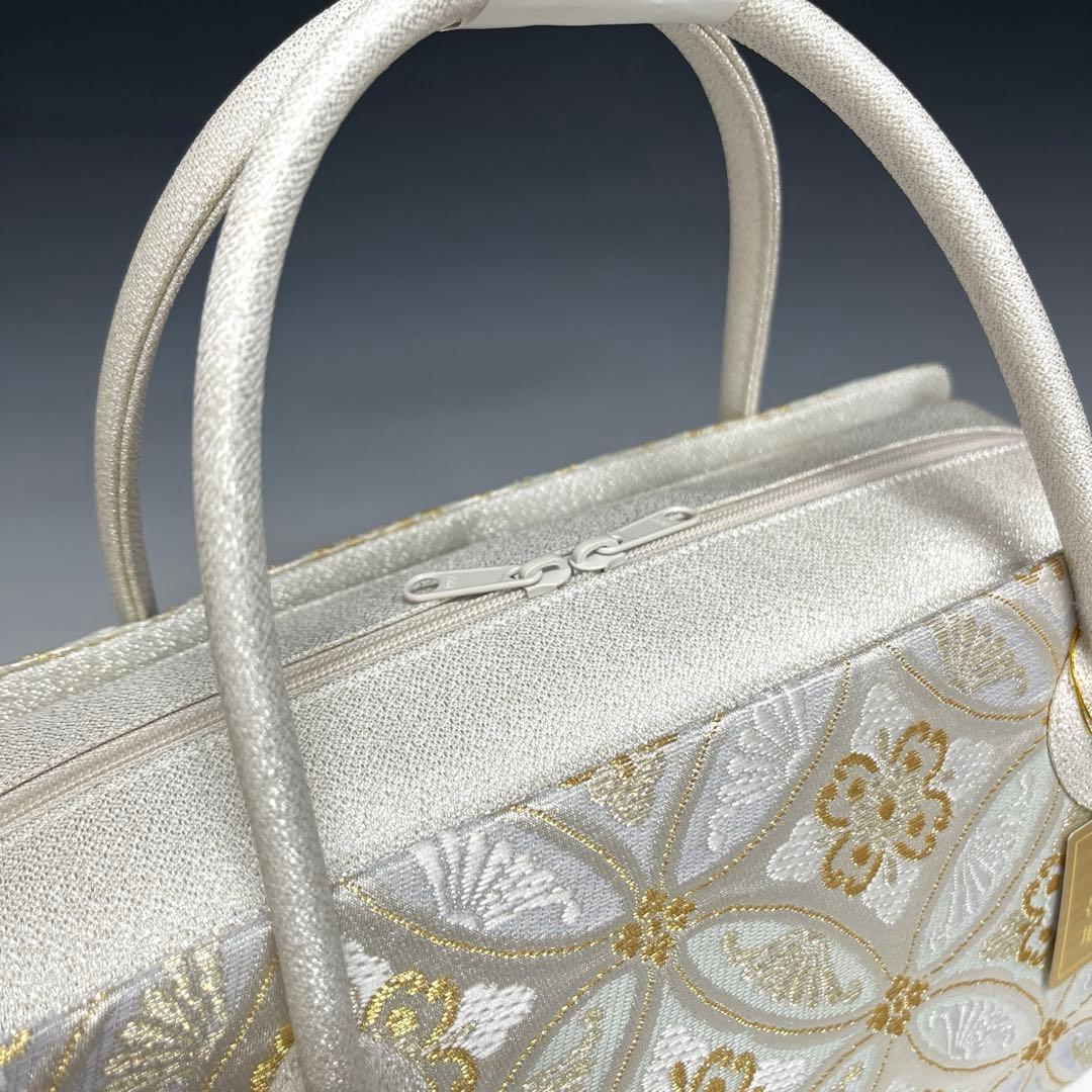 新品未使用品　京都 西陣織正絹帯地使用　利休バッグお茶席　25036