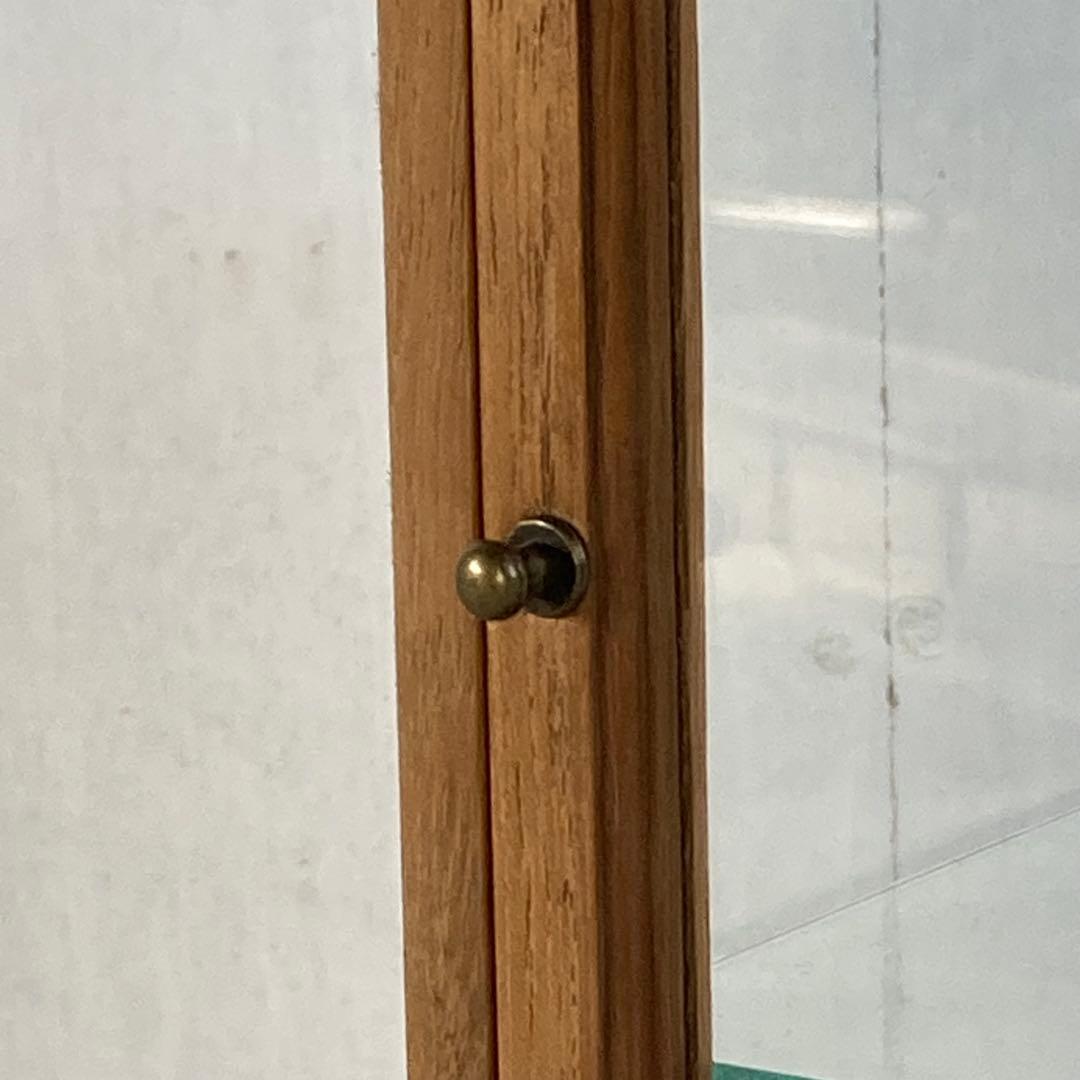 さあパパ g313 古い木製 ガラスケース 2段 卓上 ショーケース