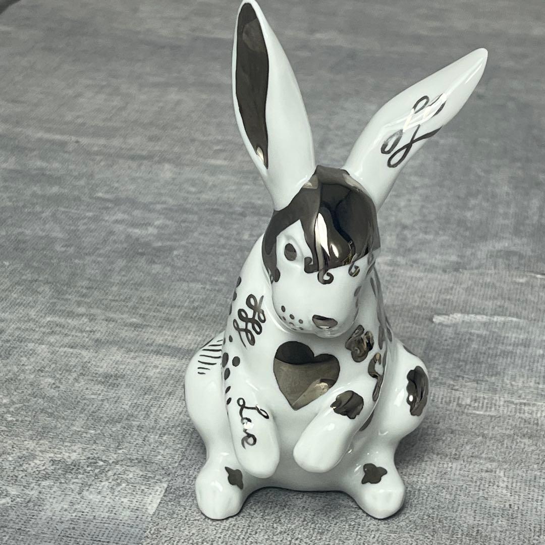 廃盤 LLADRO リアドロ Re-Deco リ・デコ バニー 白うさぎ 座って