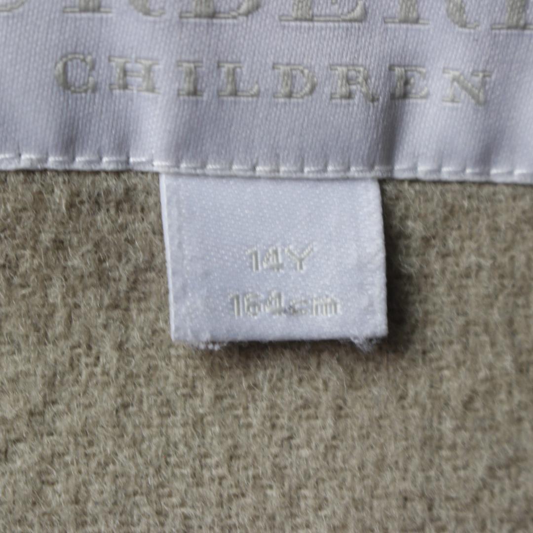 バーバリーチルドレン ダッフルコート 14Y ノバチェック フード ネイビー