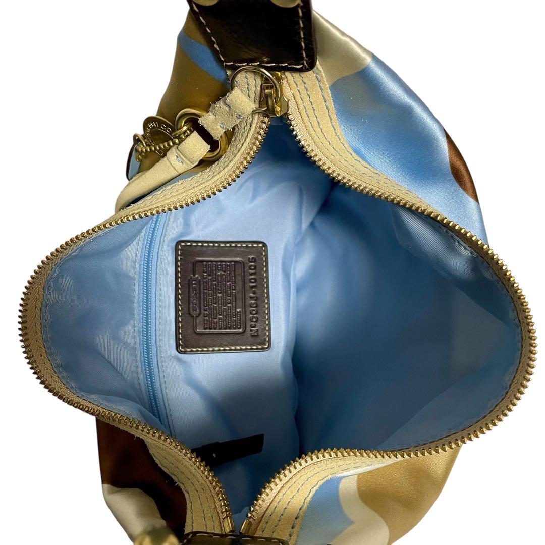 バッグ Coach Satin Canvas Hobo Shoulder 10105