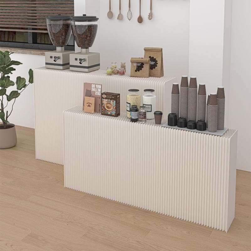 ディスプレイラック展示台セット陳列台 組立不要 折りたたみ長さ3-4ｍ幅52㎝