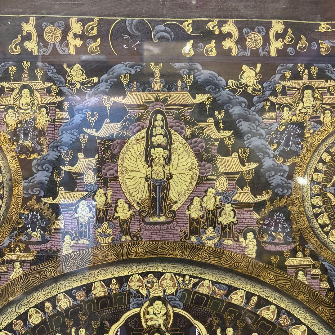 仏教曼荼羅アート 大きなフレーム　曼荼羅