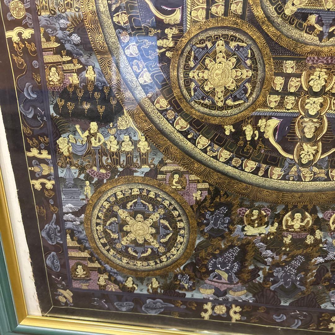 仏教曼荼羅アート 大きなフレーム　曼荼羅