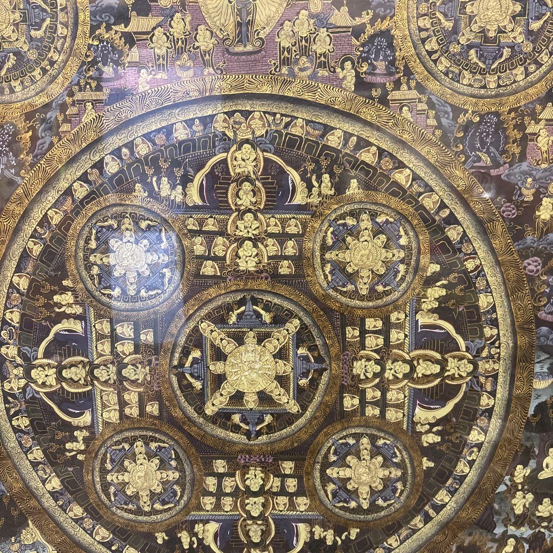 仏教曼荼羅アート 大きなフレーム　曼荼羅